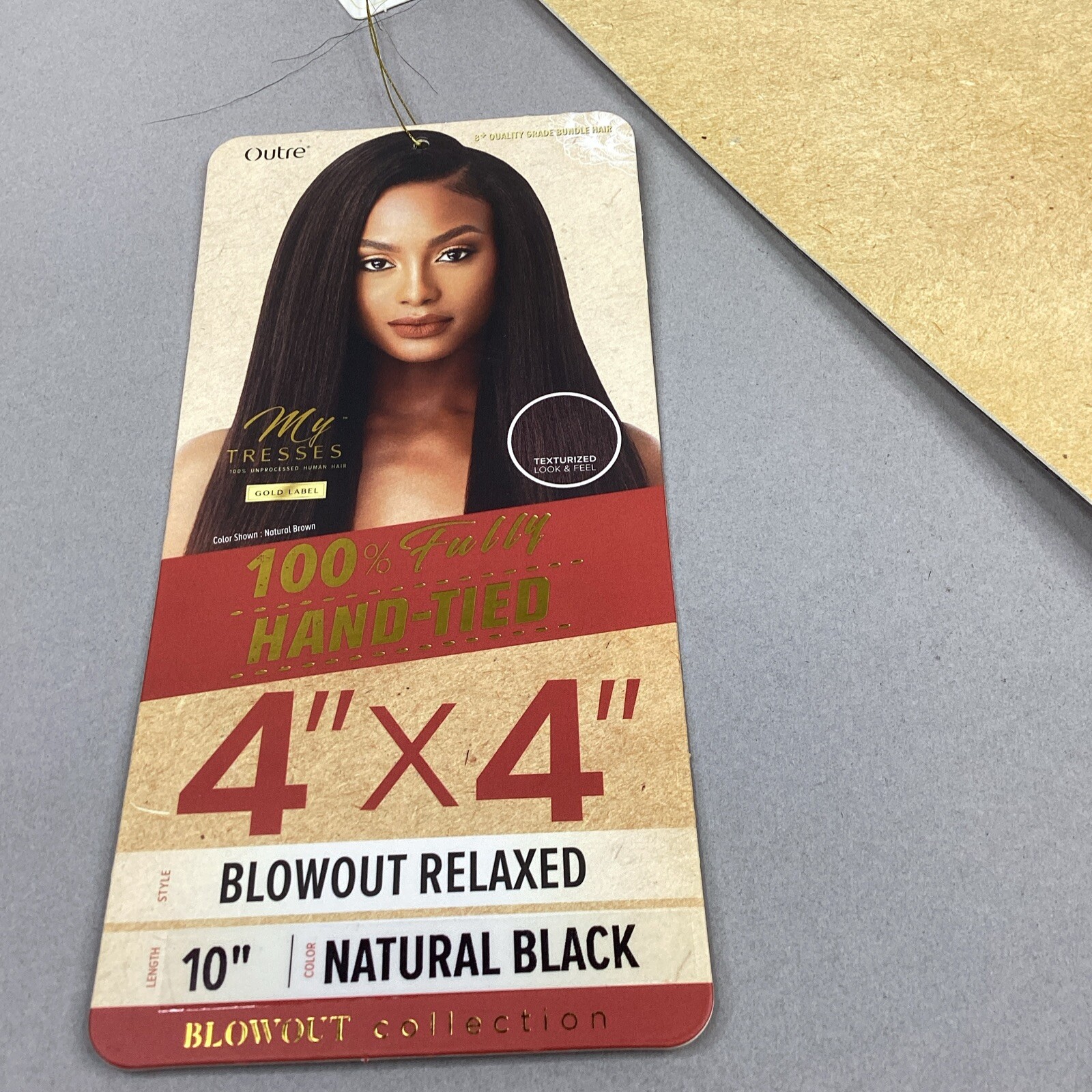 10” Blowout Relaxed Natural Black 4×4 Free Part Lace Closure Unprocessed Human