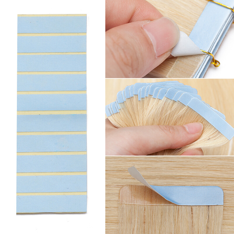 Replaceable Tape Tabs No-Residue Stick Glue in Tapes for Human Hair Extensions