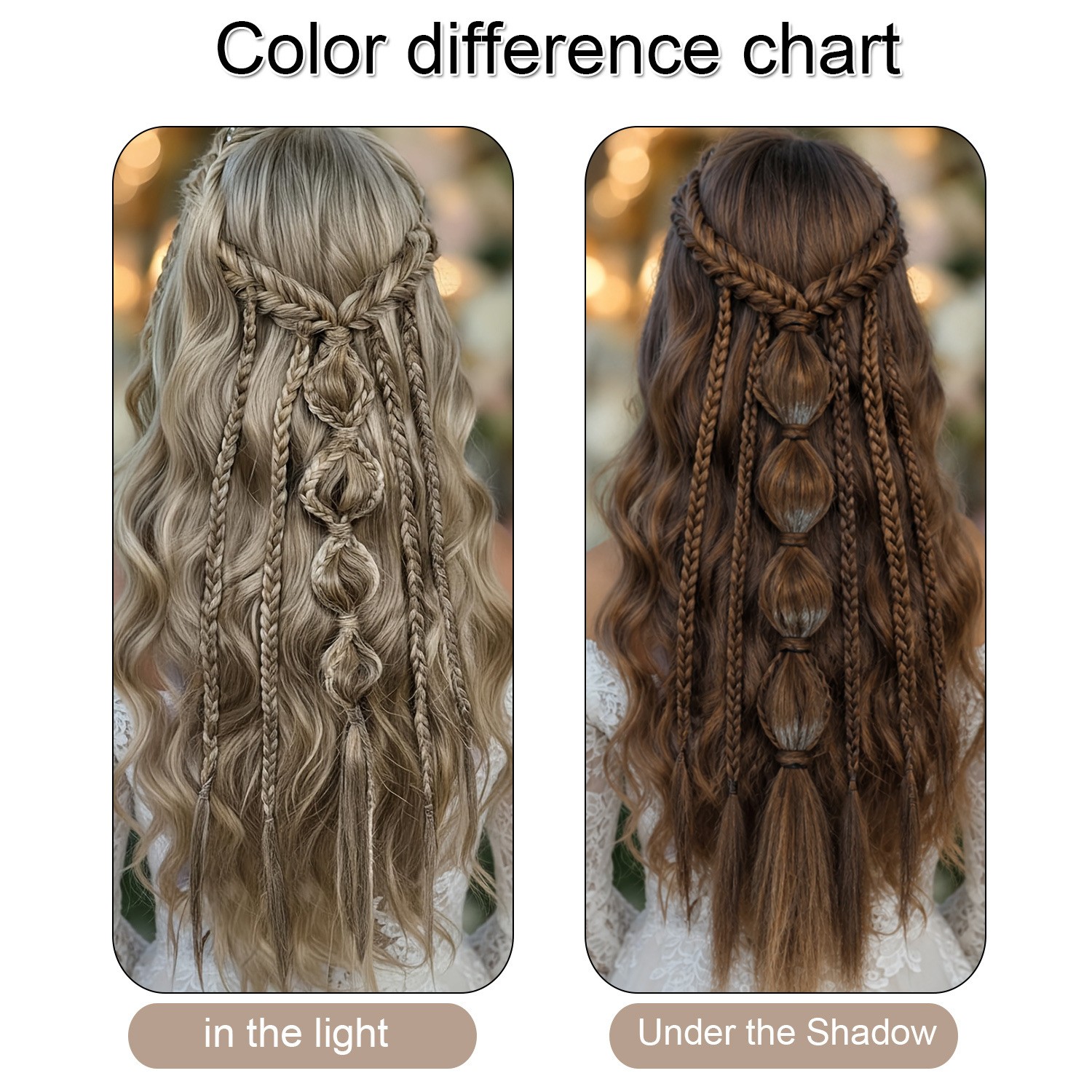 Clip in Braid Hair Extensions Boho Festival Princess Braid Hair Extension Weddin