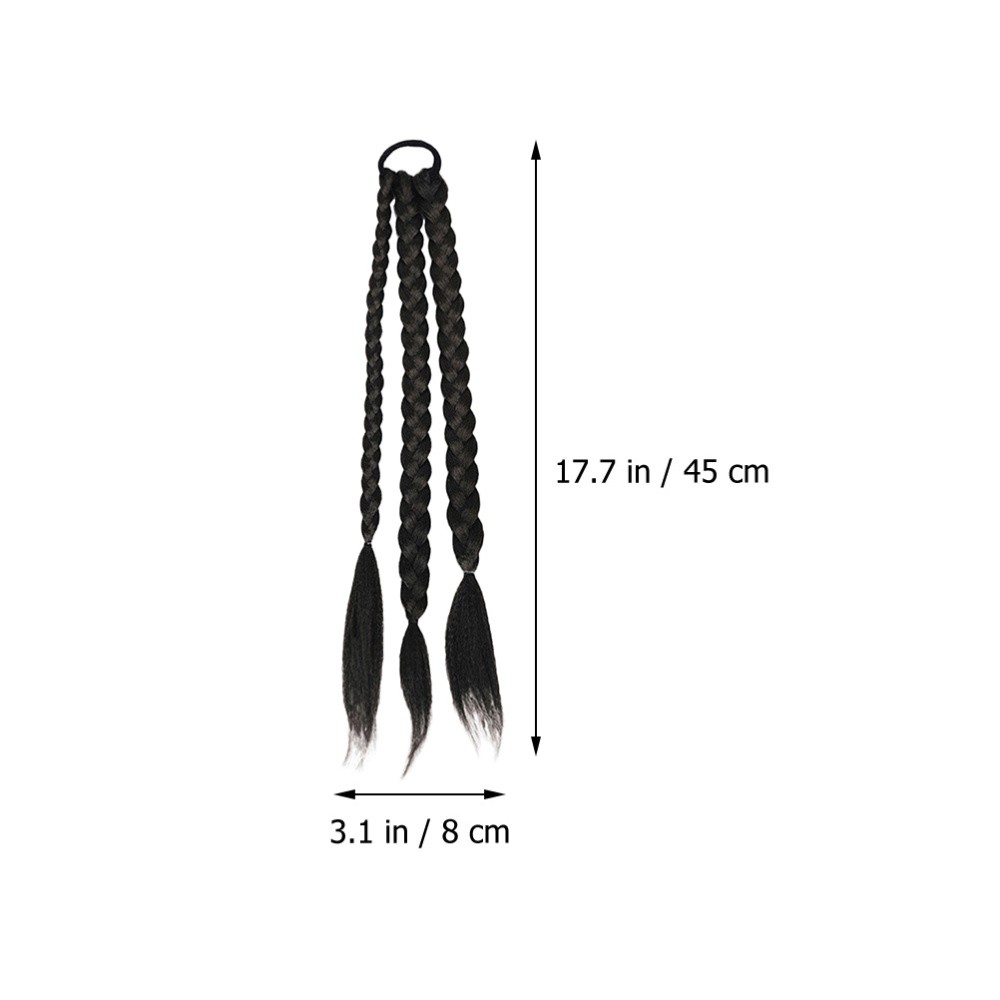 2Pcs Easy to Wear Synthetic Braided Ponytail Extension for Cosplay and Events