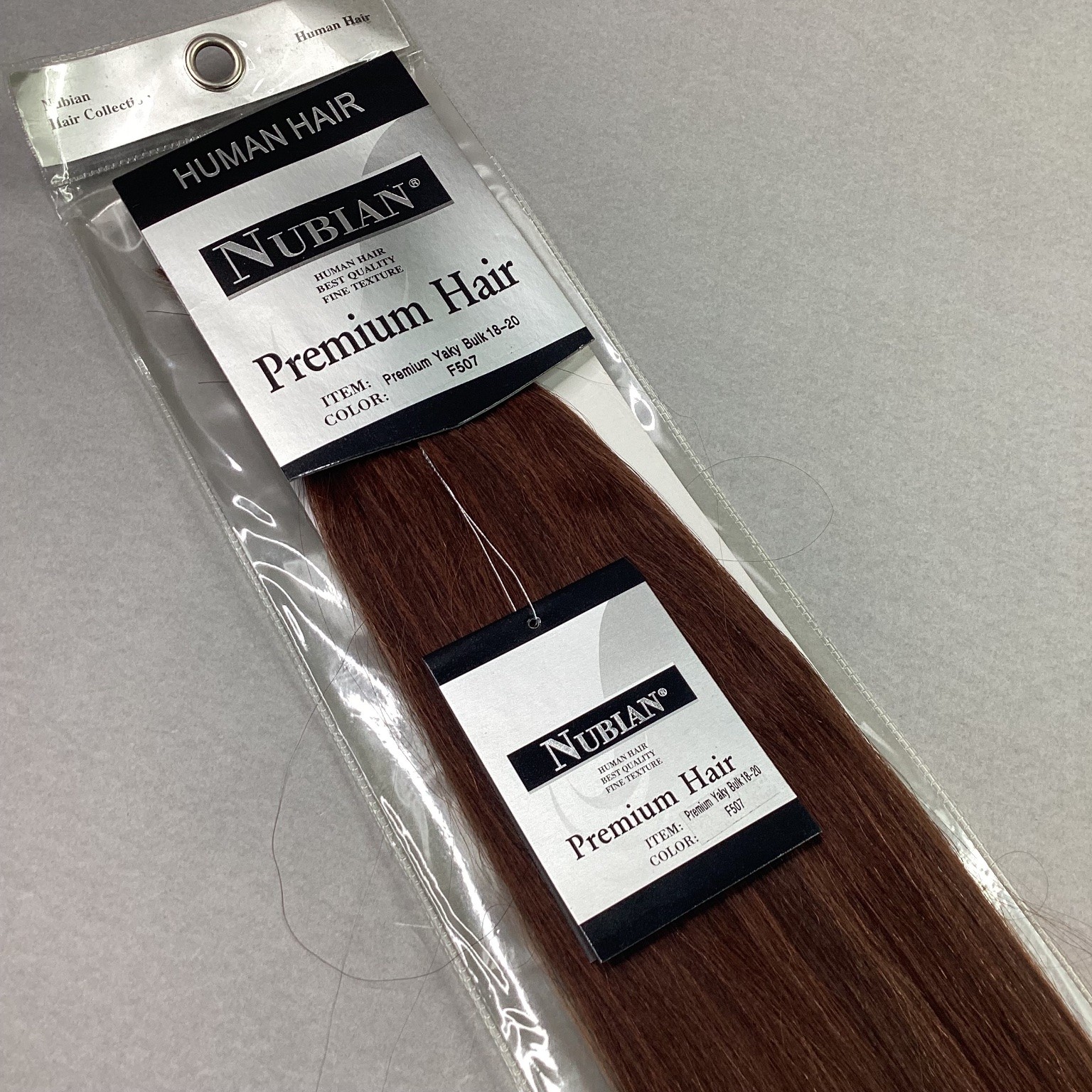 NUBIAN Premium Yaky Bulk Human Hair Extensions F507 18-20 Inch