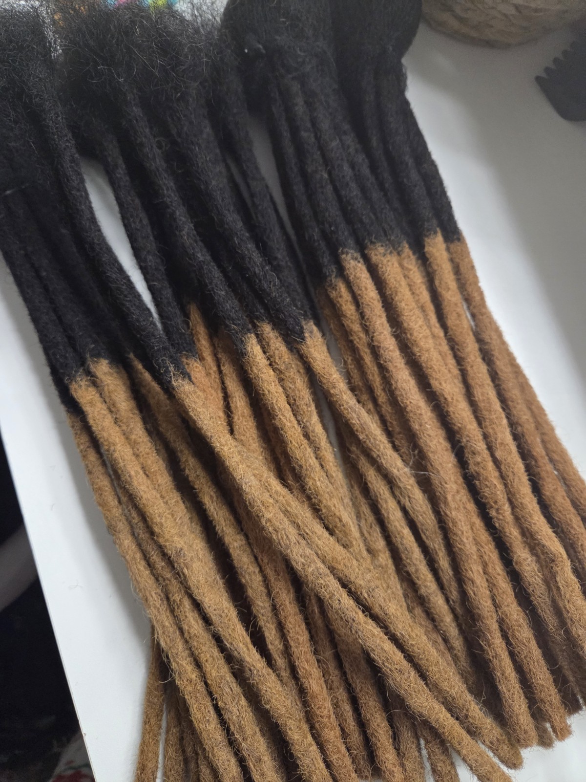 Human Hair Dreadlocks 50 Strands 12 Inch Unburn Brown