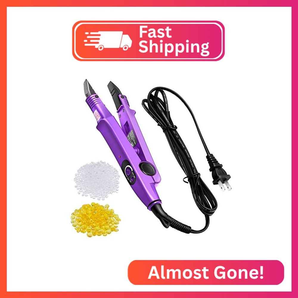 Lothee Fusion Hair Extensions Tool with Keratin Glue Granule Beads, US Plug, B H