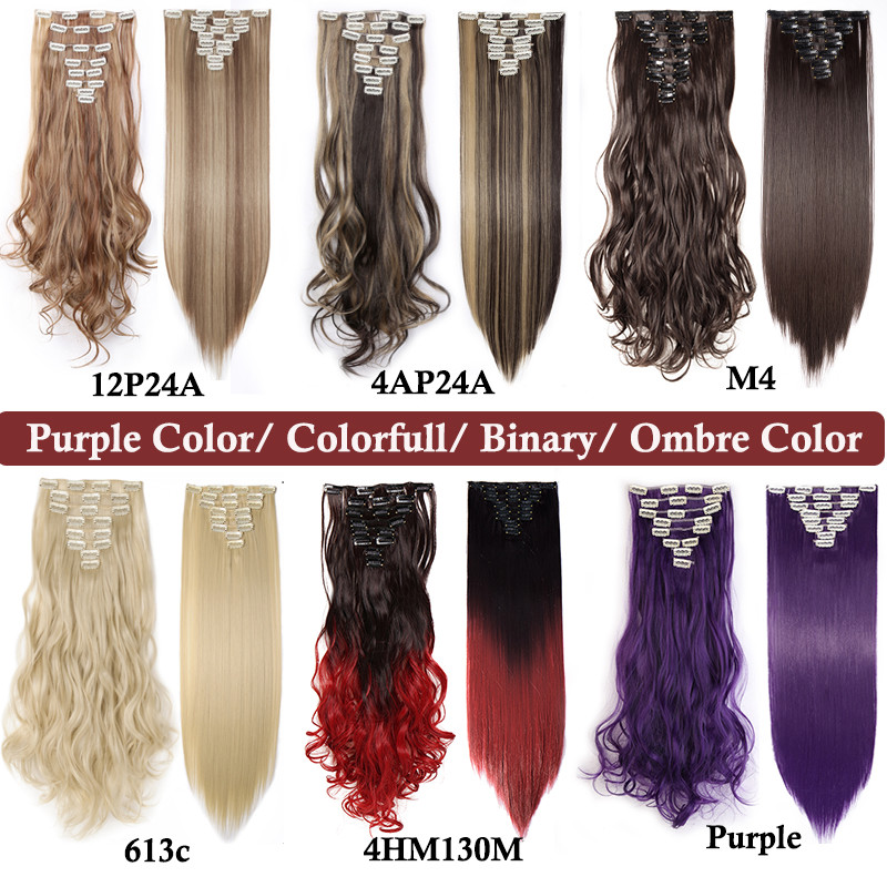 CLEARANCE Clip in as Human Hair Extensions Full Head 100% Real Hair Mix Blonde