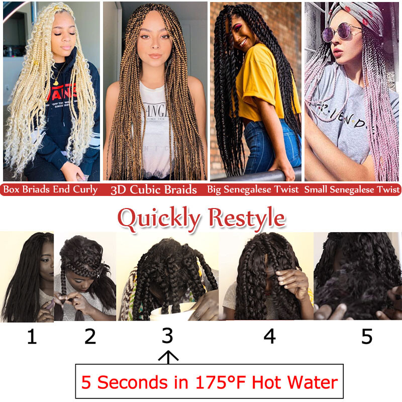 XPression Ultra Braid 100% Kanekalons Braiding Pre-Stretched Perm Hair Extension