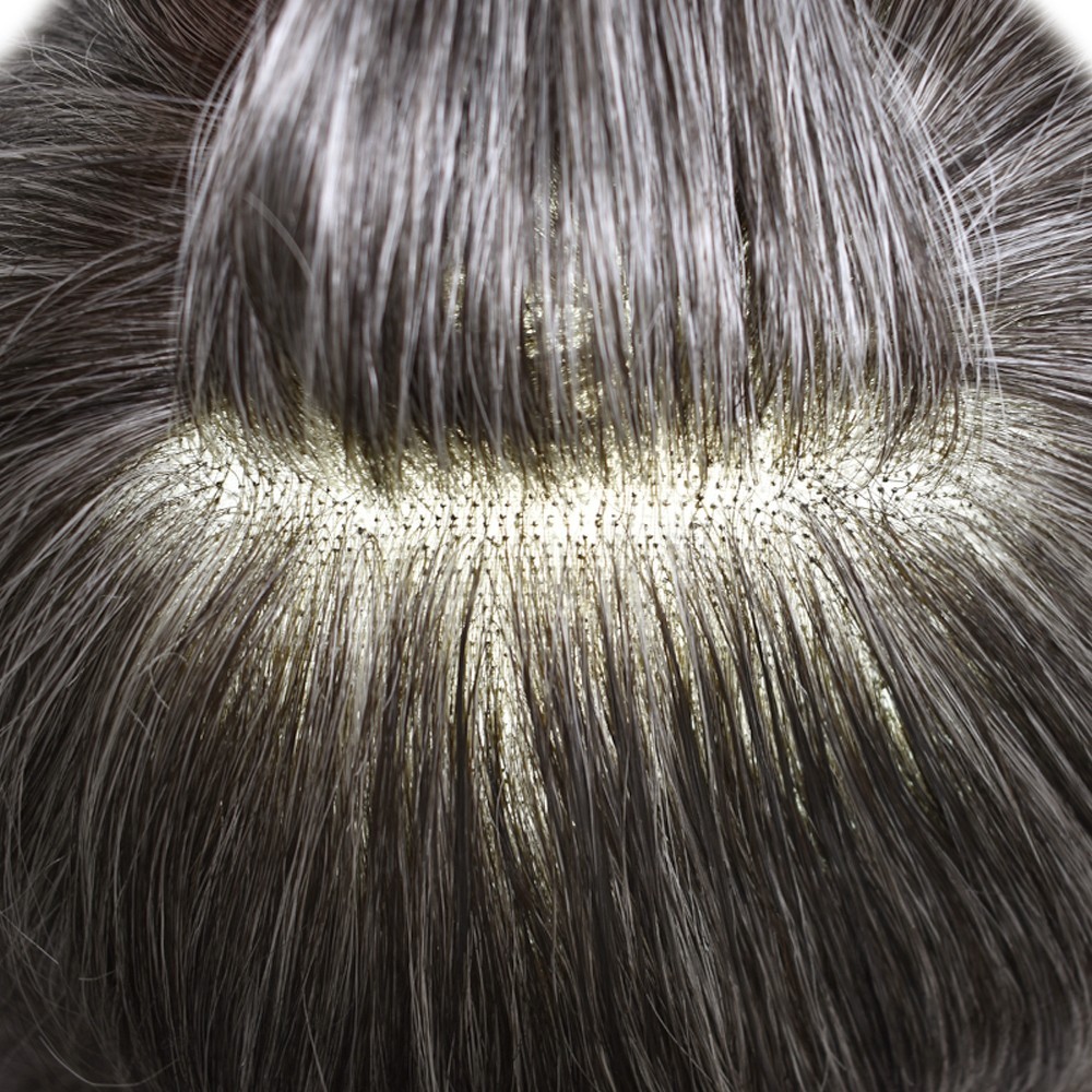 French Lace Front Mens Toupee Hairpiece Monofilament Hair System Replacement Wig