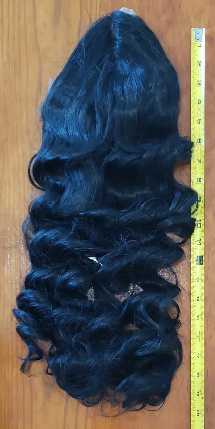 NEW By Haircube Beach Wave Black 28″ Long Synthetic Wig Cap Monica
