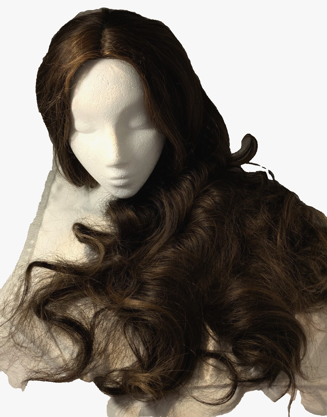 Long Mixed Brown Wavy Wig for Women Lace Front Cap Natural Looking 26″