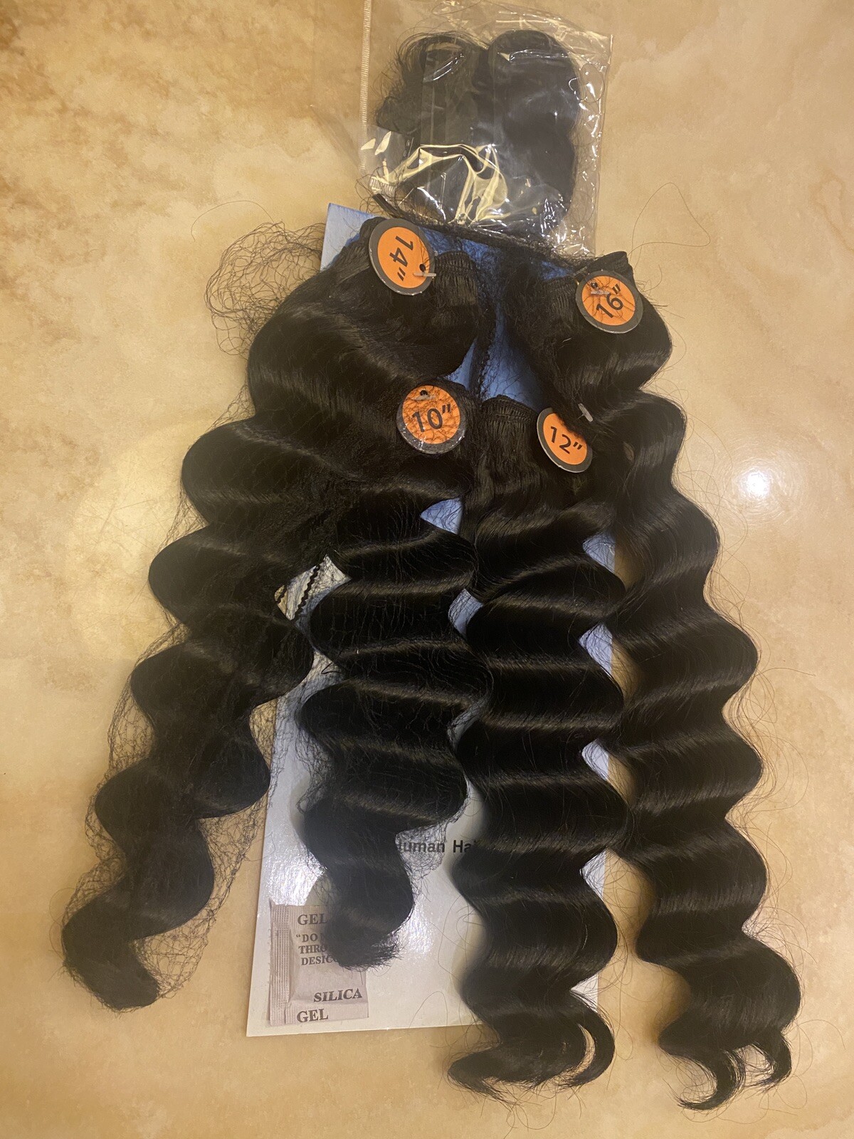 HAIRTREND SYNTETHIC ALL IN ONE DEEP WAVE 10 12 14 16 &”12 CLOSURE LOT 4 COLOR 1B