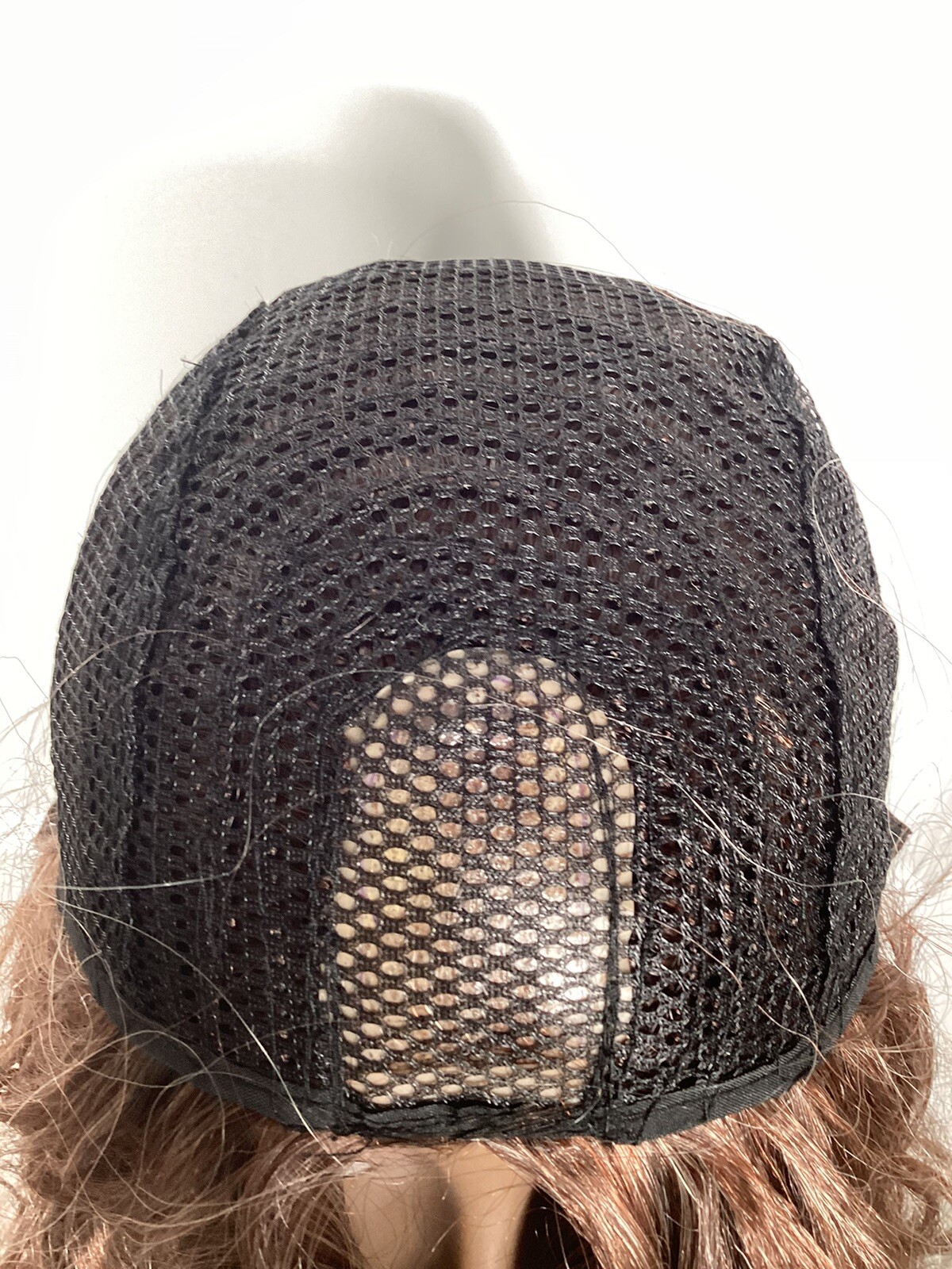 NEW! Beautiful Wig 25” Long Golden Brown Center Skin Part Size LARGE Net Cap D-4