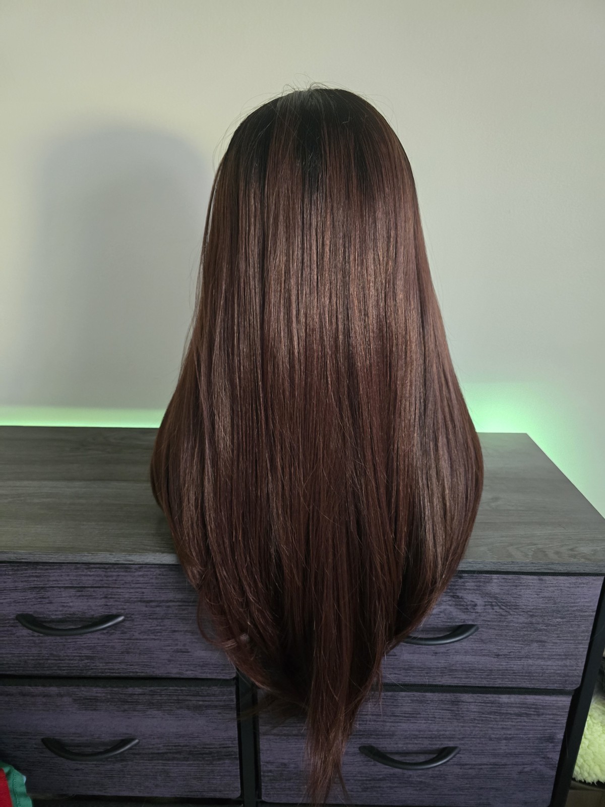 HD Lace Front Wig Human Hair Blend Highlights Wavy Curly Honey BROWN Blonde