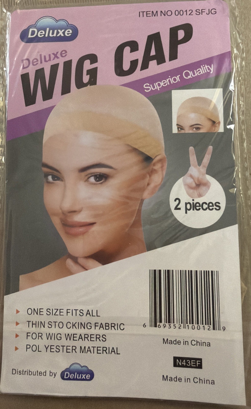 Deluxe Stocking Wig Cap One Size Fits All 2 Pieces