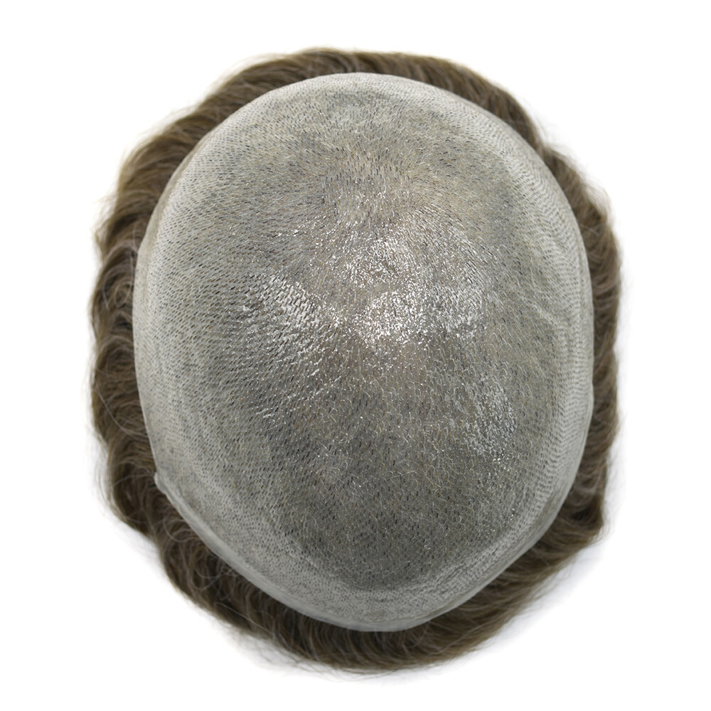 Ultra Thin Skin Mens Toupee Hairpiece Invisible Poly PU Hair Replacement Systems