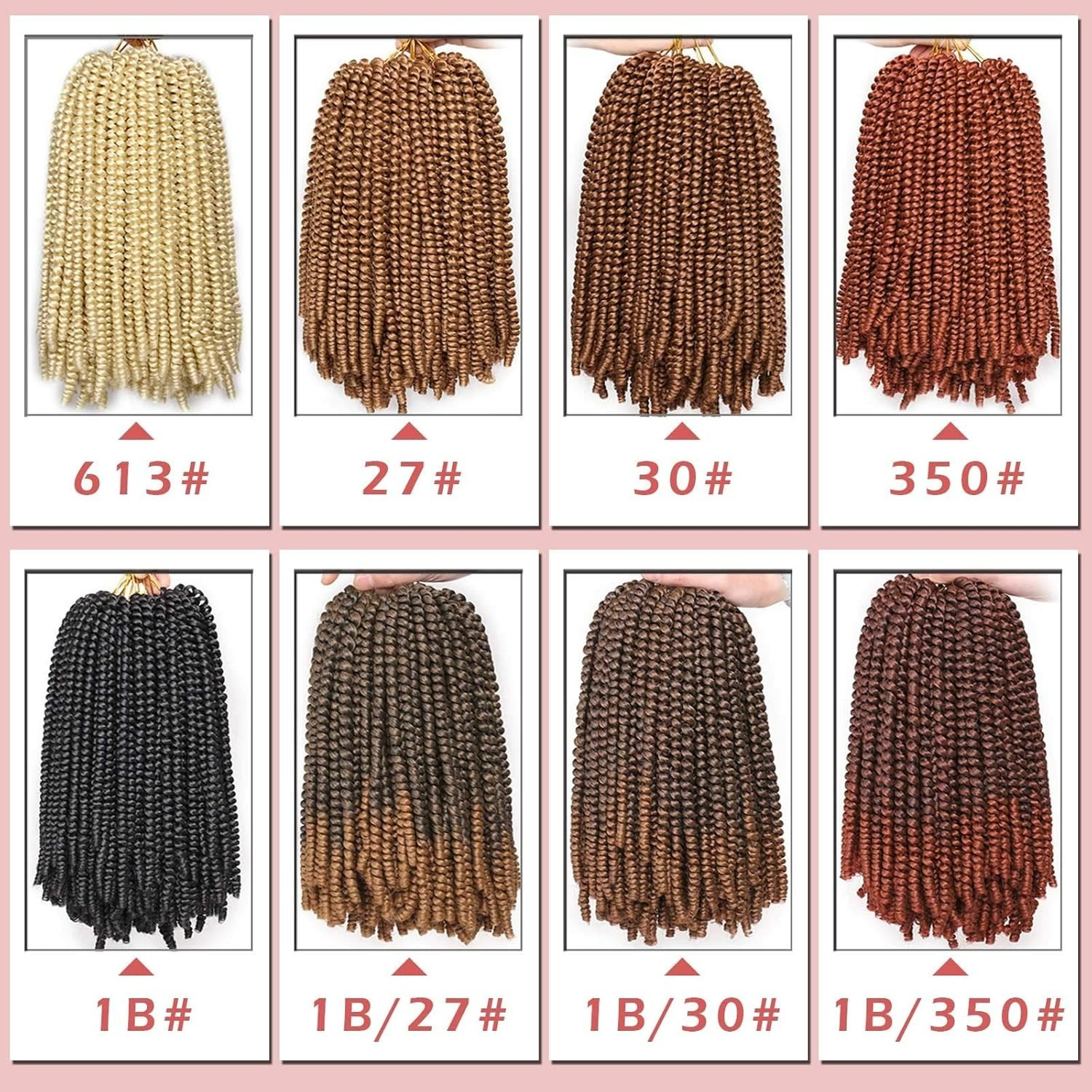 Versatile 12 Inch Spring Twist Braids – Natural Looking Synthetic Hair, 2 Packs