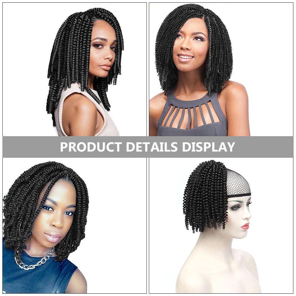 1Pcs Reusable Black Braid Wig Fashion Women Hairpiece Daily Wear