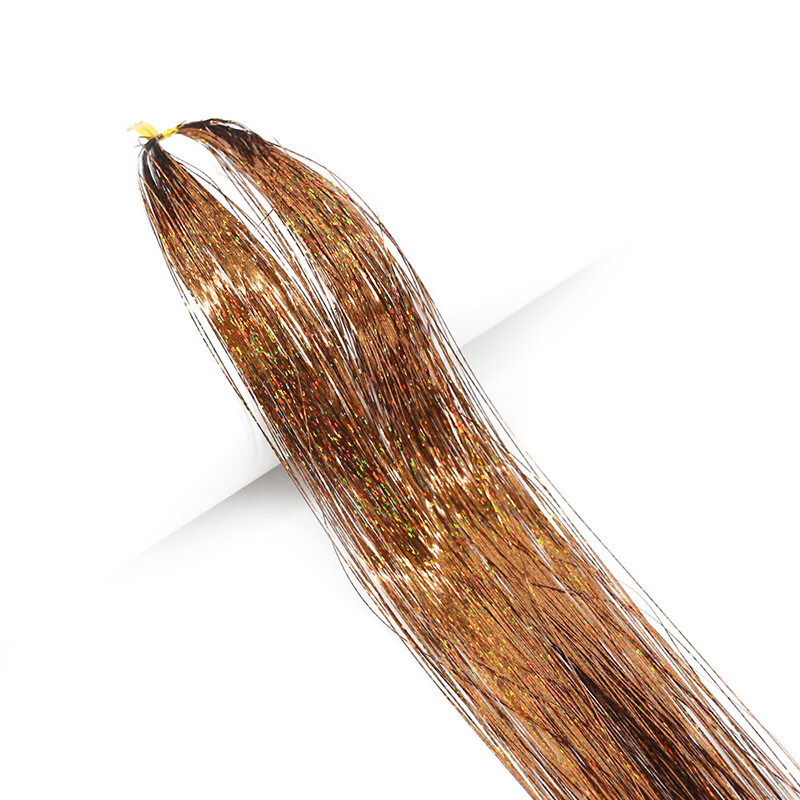 Sparkle Hair Tinsel Holographic Glitter Extensions Highlights False Hairstyling
