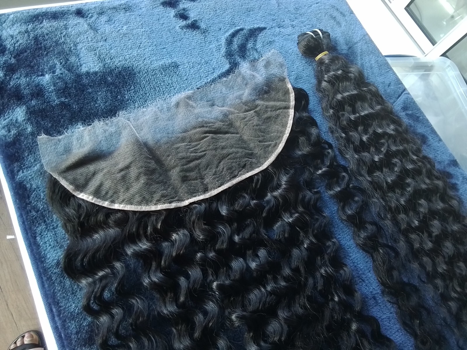 12A BRAZILIAN RAW VIRGIN HUMAN HAIR WATER WAVE BUNDLES 32+24INCH 13X4 HD FRONTAL
