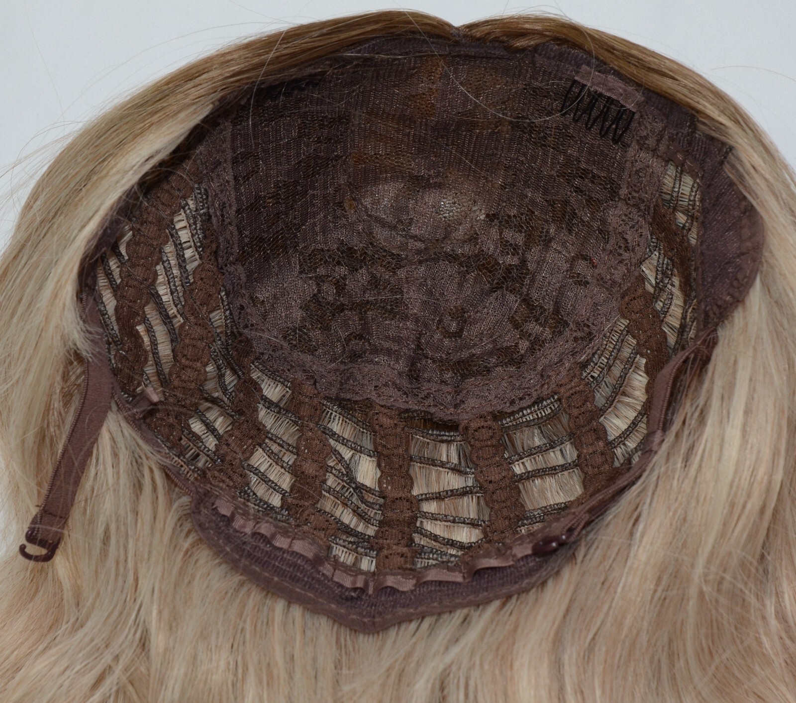 Lady Miranda Ombre Wig Brown to Ash Blonde High Density Heat Resistant Synthetic
