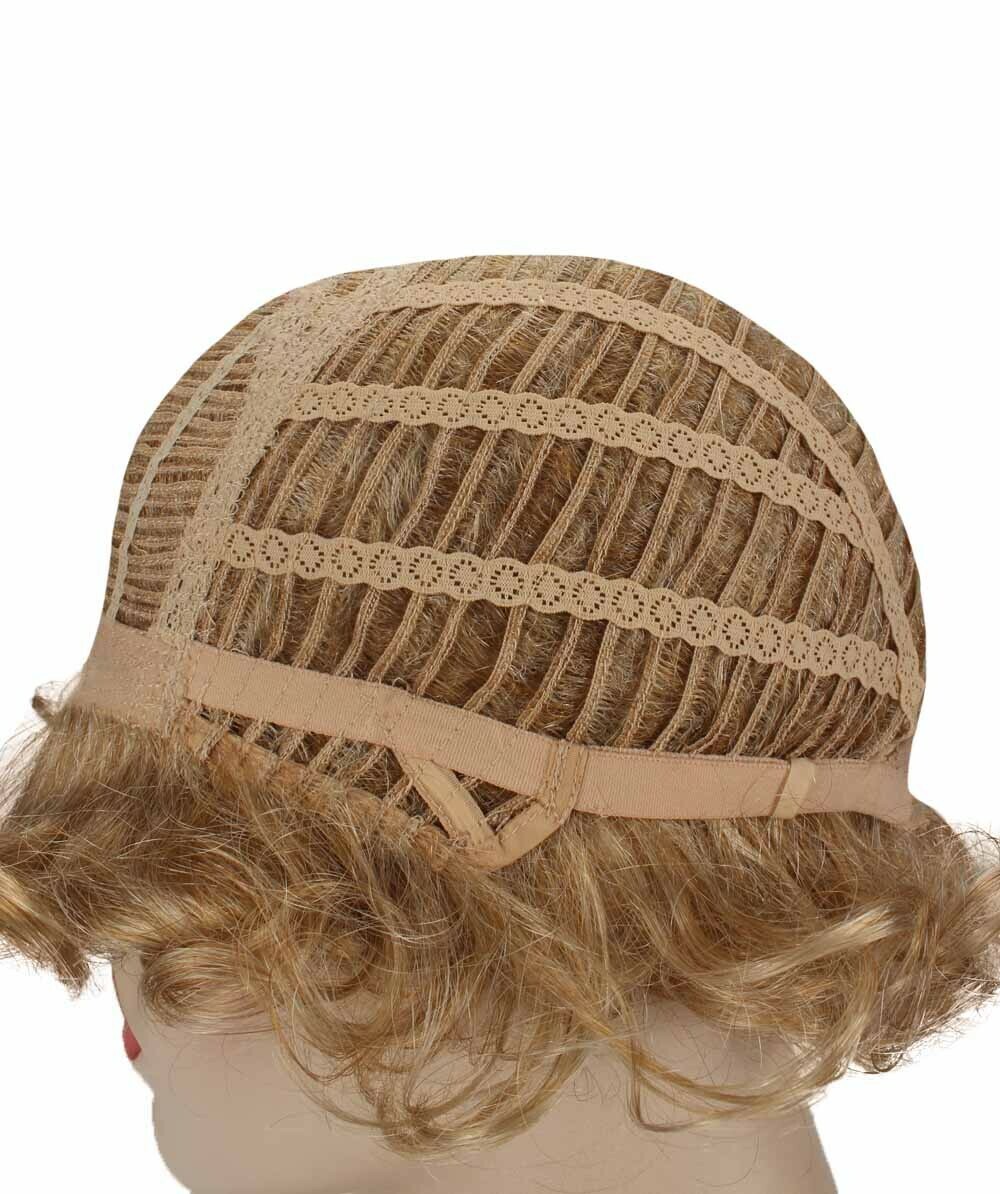 Monroe – Curly Kanekalon Synthetic Fiber Full Wig, 4 – 4.5 in, Strawberry Blonde
