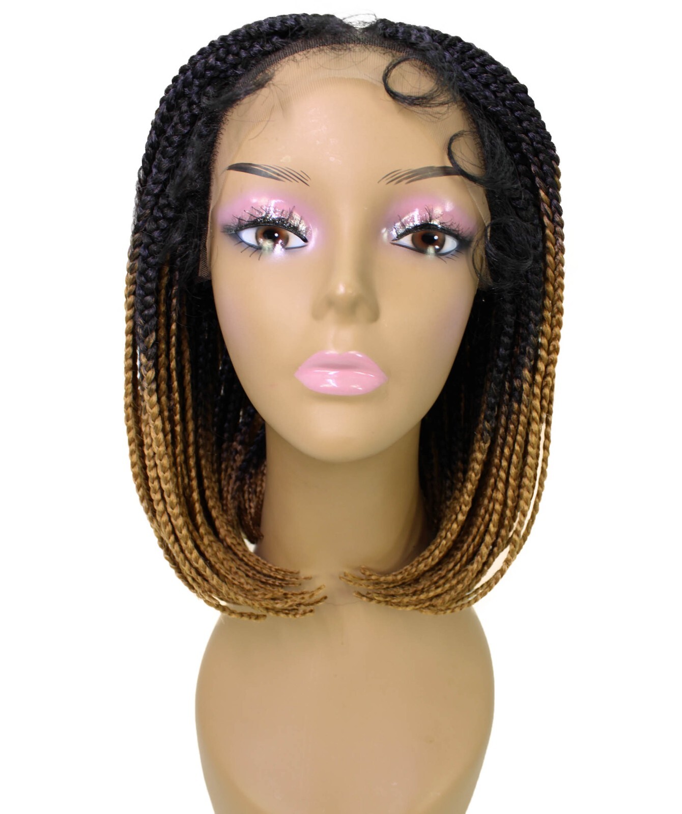 LUXLUXE Tiara Straight 12 in Long 4X4 Hand Tied Lace Braided Wig, BLB-0140