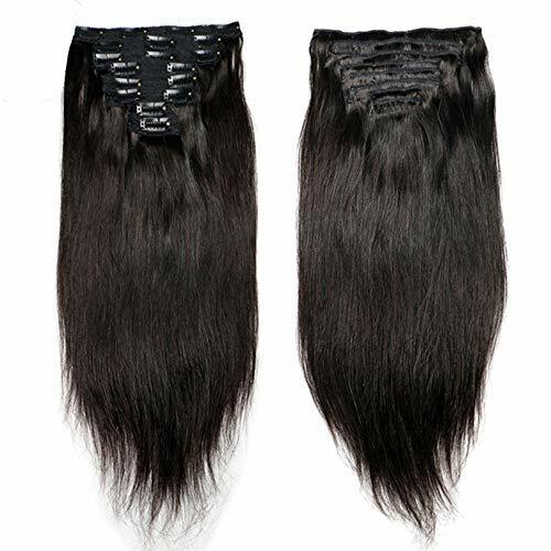 Silky Straight Clip in Human Hair Extension Brazilian Remy Clip on Hair 100-150g