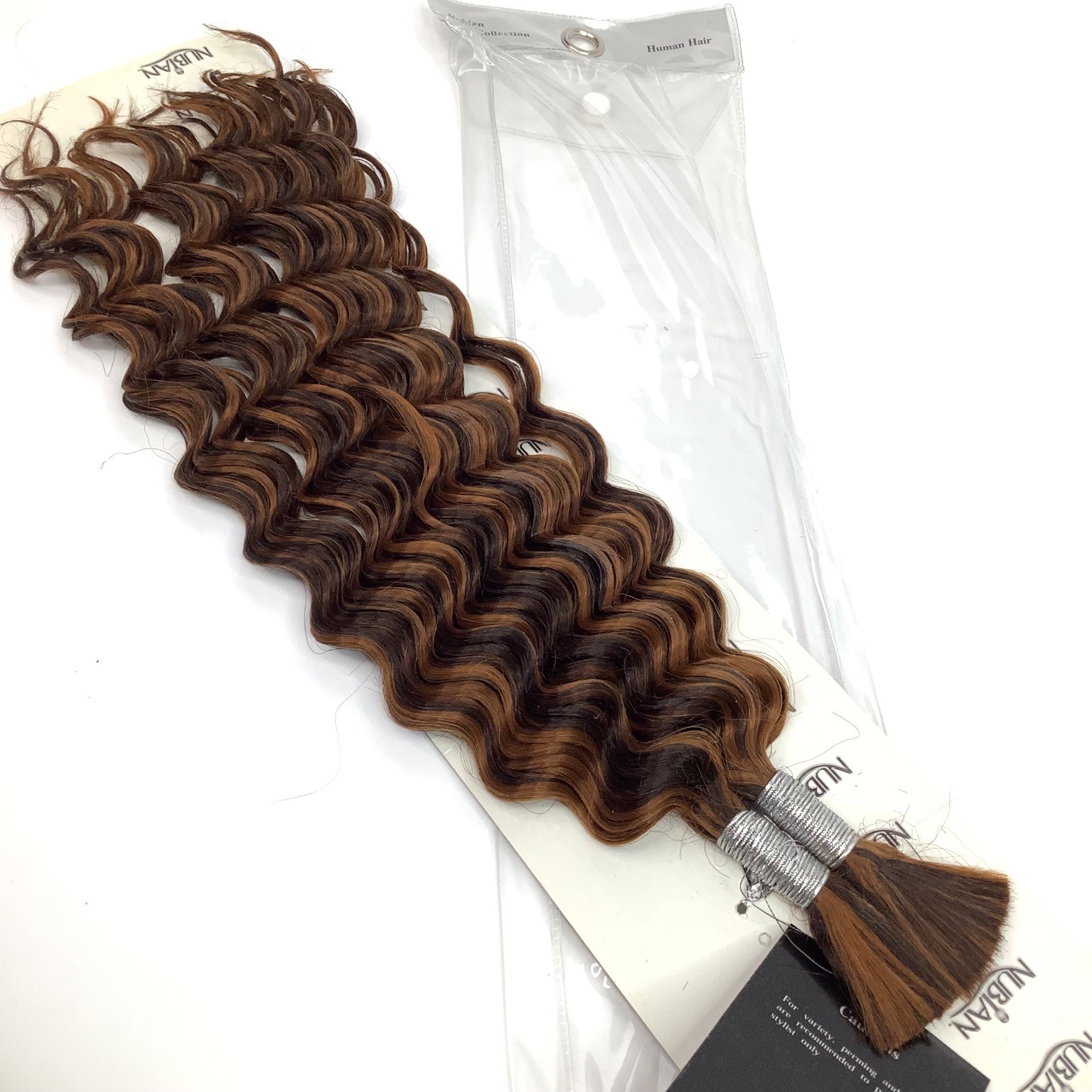 NUBIAN Premium Hair Extensions Human Hair Wavy P4-30 18-20 Deep Bulk