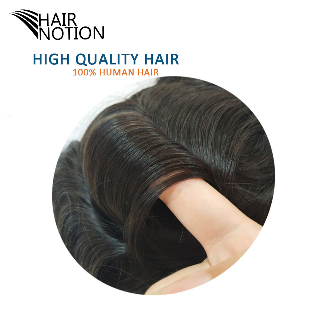 French Lace Hair System For Men Front Bleached Knots Invisible Hairline Toupee