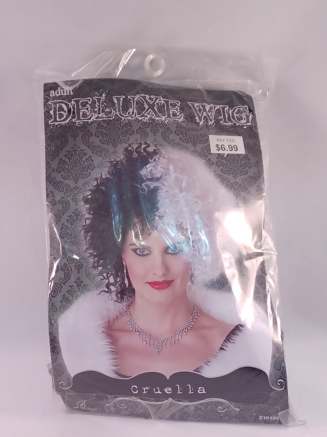 Short Afro Wig for Women Black and Blonde Cruella Deville Costume Cosplay
