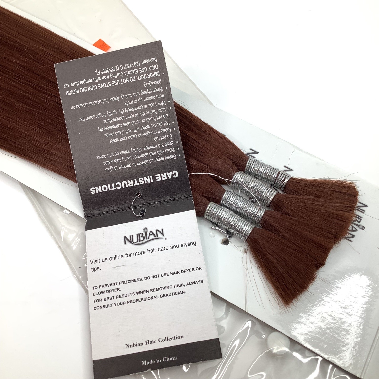 NUBIAN Premium Yaky Bulk Human Hair Extensions Color 33 18-20″ Weaving