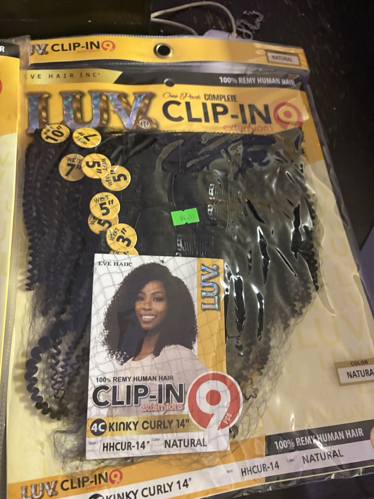 Buy One Get One Free Human Hair Clip Ins Extensions 14 and 18 Inch Clip In Hair