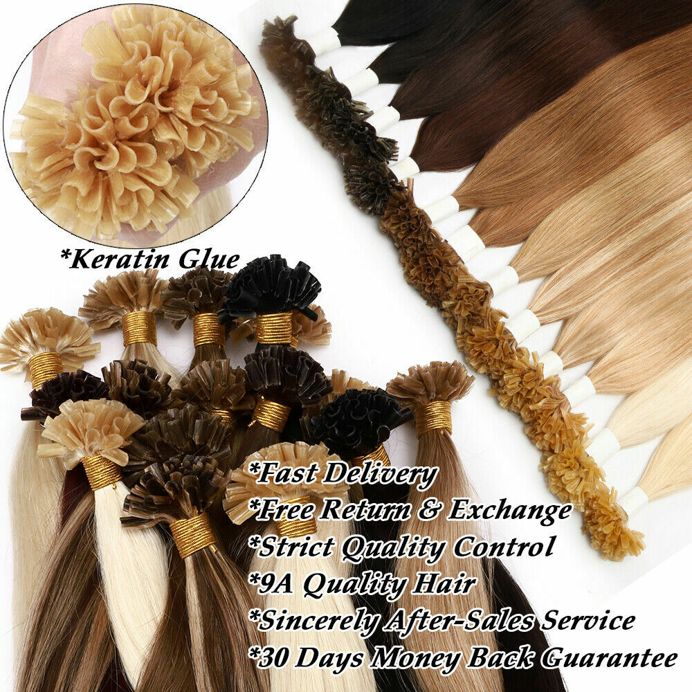 CLEARANCE Nail U Tip Russian Human Remy Hair Extensions Thick 150/200g Full Head