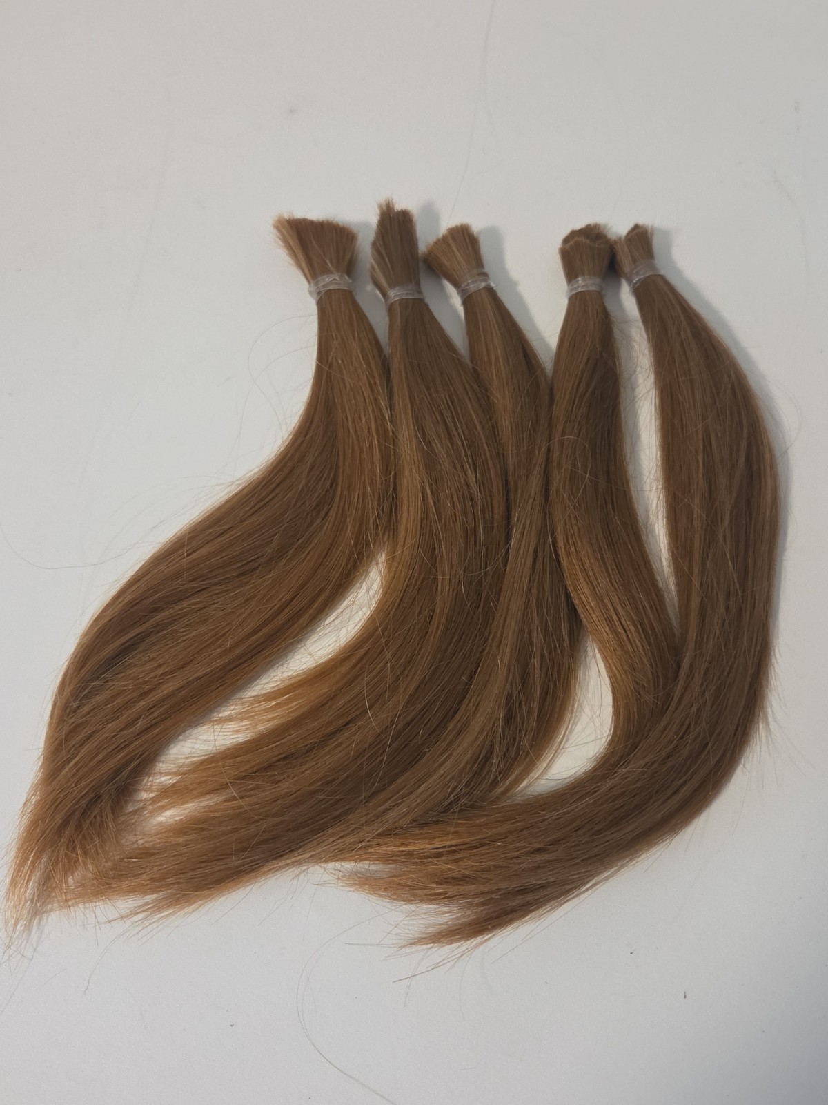 100% All virgin human hair 5 ponytails Dark Blonde