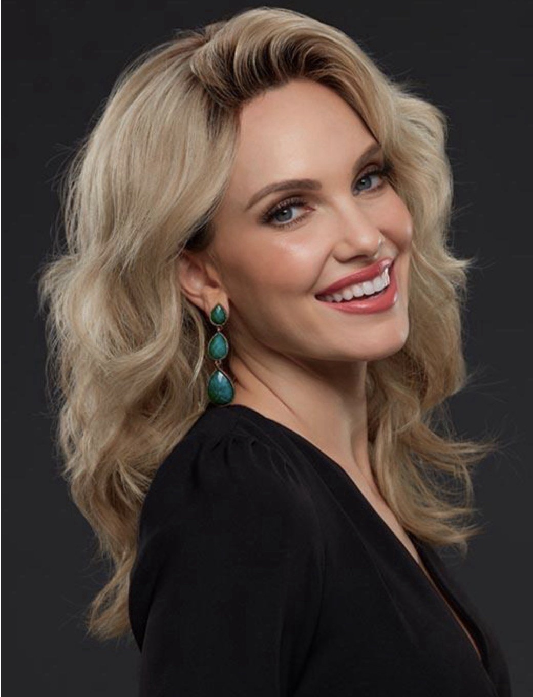 Jennifer Human Hair Wig by JON RENAU, 12FS12 Malibu Blonde Mono Top + Lace Front