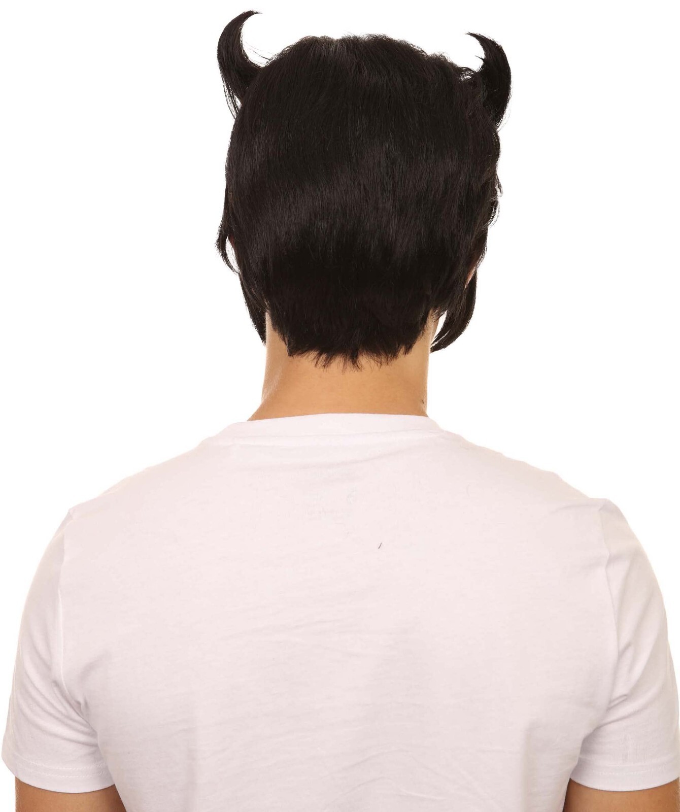 Black Devil Wig | Cosplay Halloween Wig | Premium Breathable Capless Cap HM-202