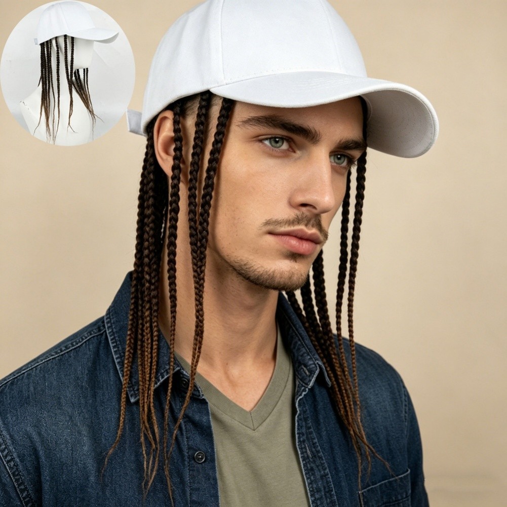 Adjustable FOR BRAIDED Dreadlock Hat – Black White Options for Women and Men
