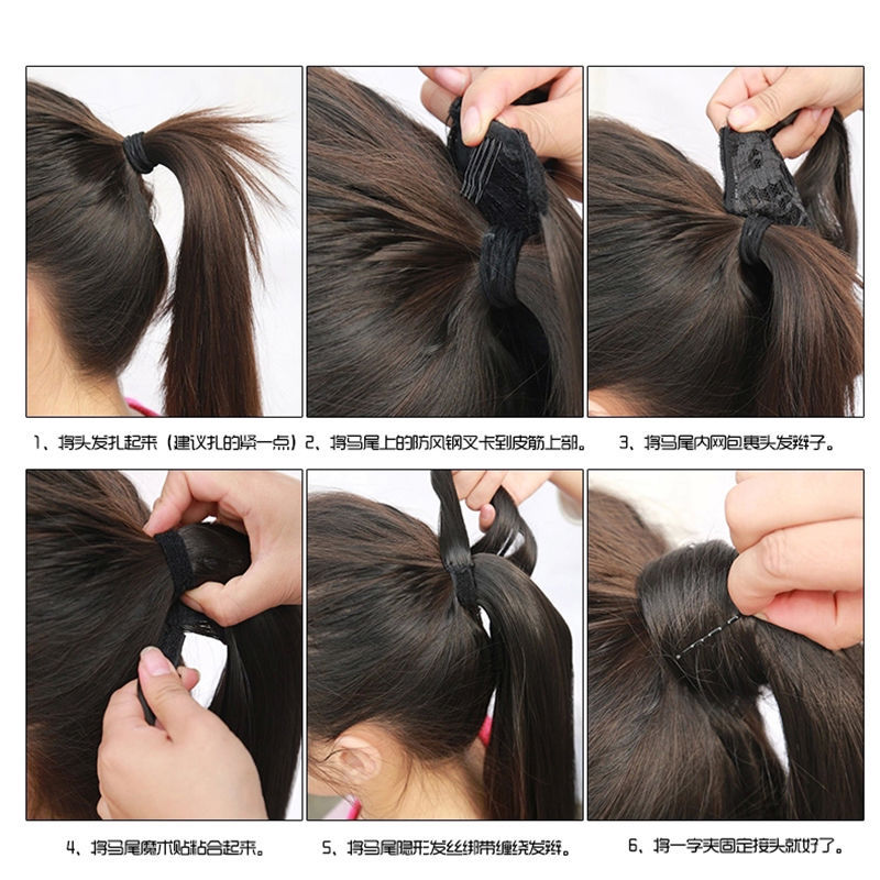 Remy Human Hair Ponytail Hair Hairpiece Extensions Long Straight 60gr 70gr 80g