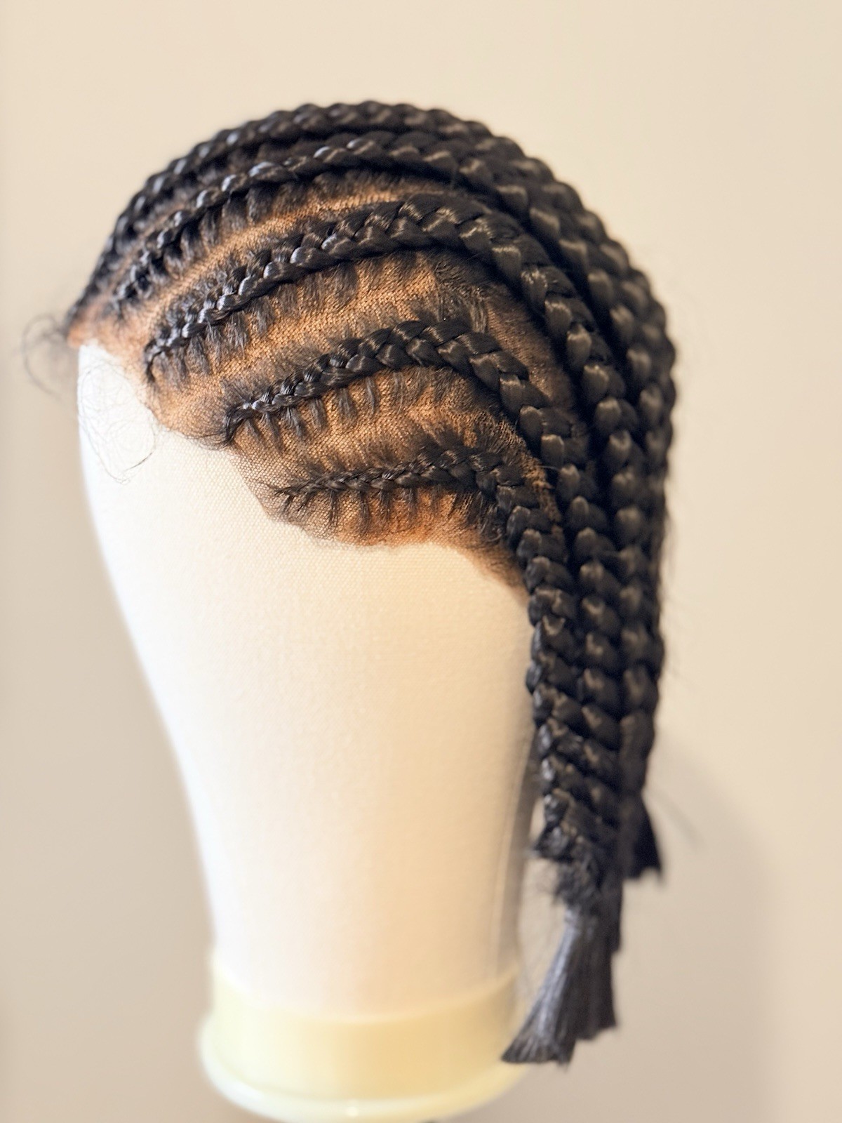 Black Cornrow Braided Wig Box Braids Lace Front | Baby Hair | Black Women | New