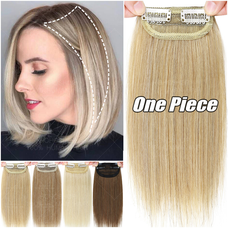 CLEARANCE Clip In Real Remy Human Hair Extensions One Piece THICK Weft Blonde US