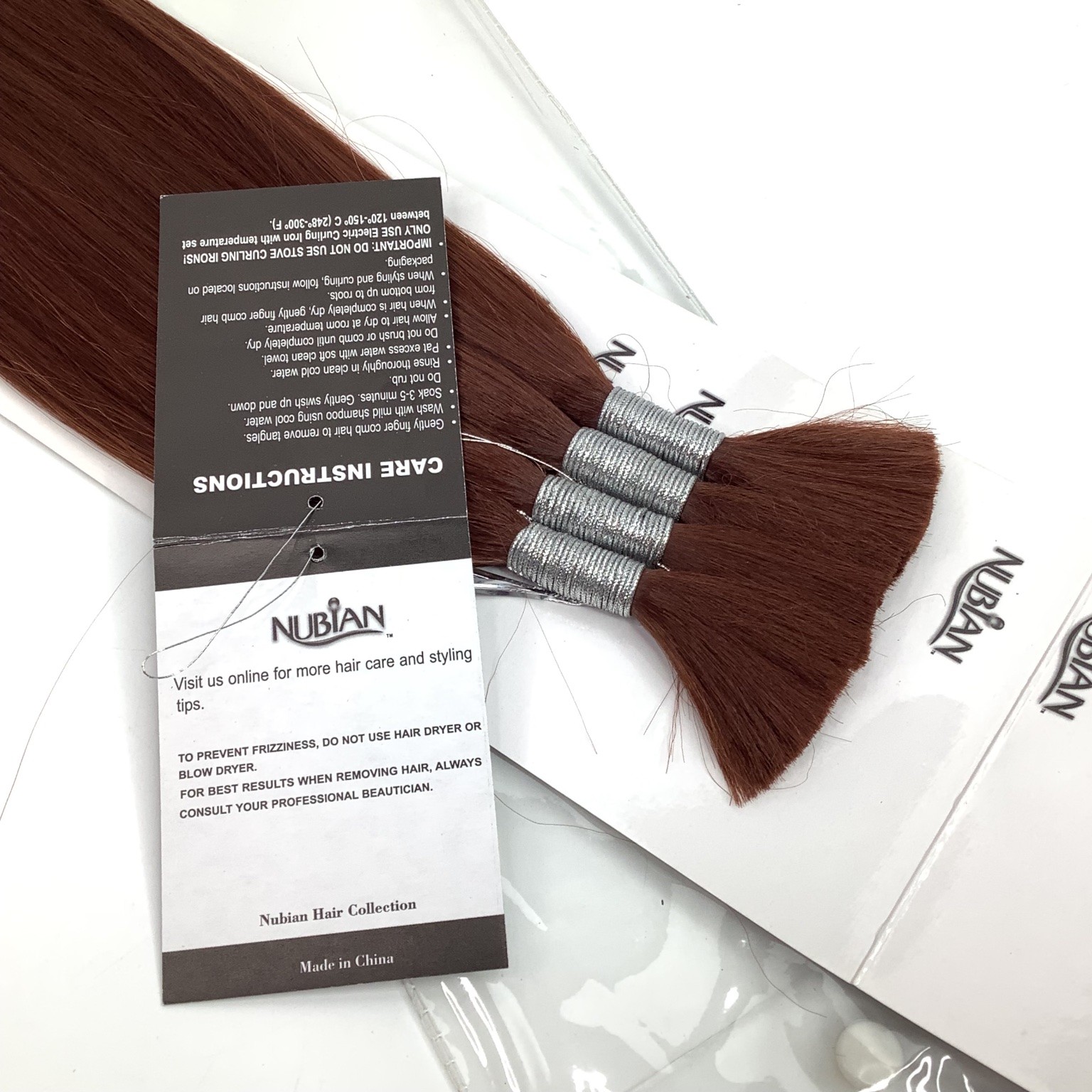 NUBIAN Premium Human Hair Extensions Yaky Bulk 14-16 Color 33