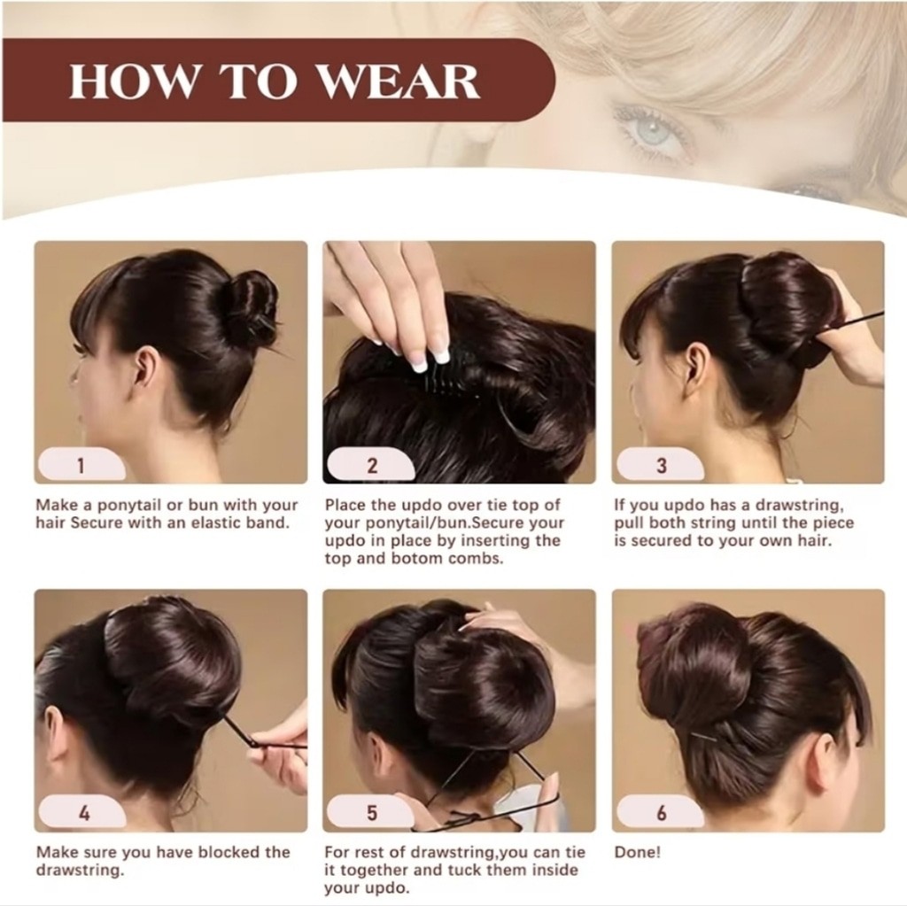Blond Drawstring Hair Bun Extension