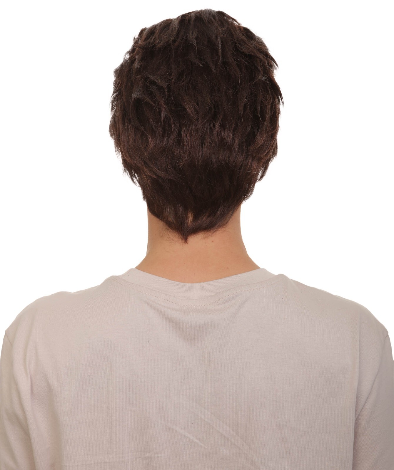 Adult Men’s Animated Cartoon Sea Monster Movie Dark Brown Slicked Wig HM-1536