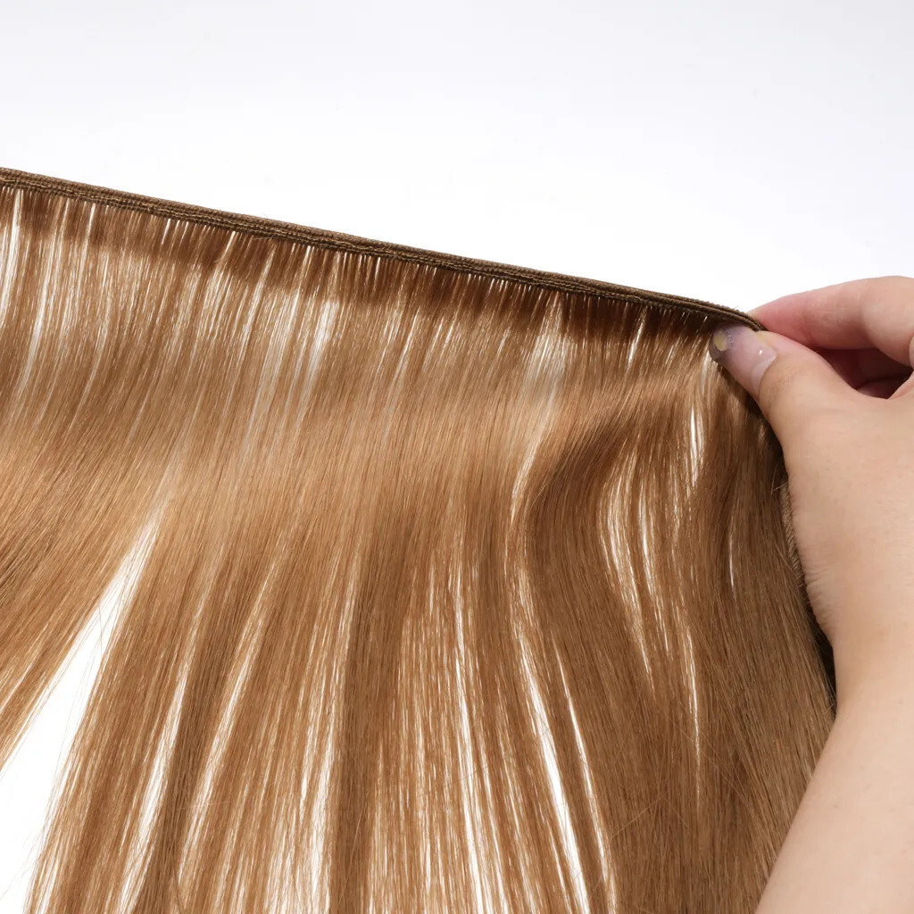 Machine Weft Double Weft Sew-In Weave Thick Bundle Remy Russian Hair 16in-28inch
