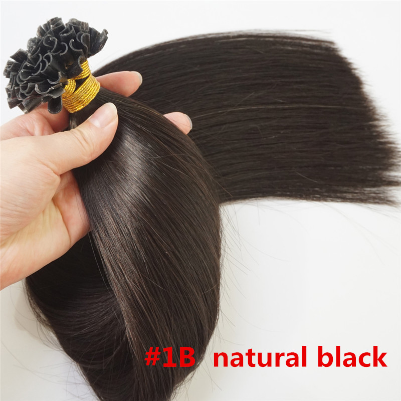 7A U/Nail Fusion Keratin Tip Remy Human Hair Extensions 16″18″20″22″24″26″ 100s
