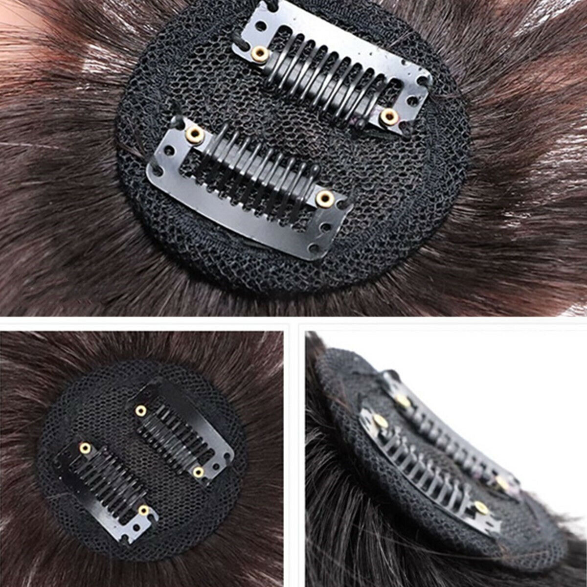 100% Human Hair Topper Clip in Hairpiece Wig Toupee Top Pieces Women Wigs USA