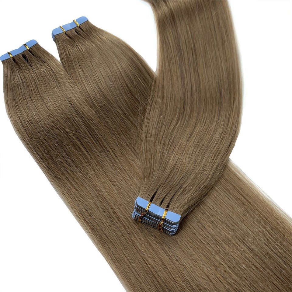 Seamless Tape In Hair Extensions Real Human Hair Skin Wefts Highlight Thick Hair