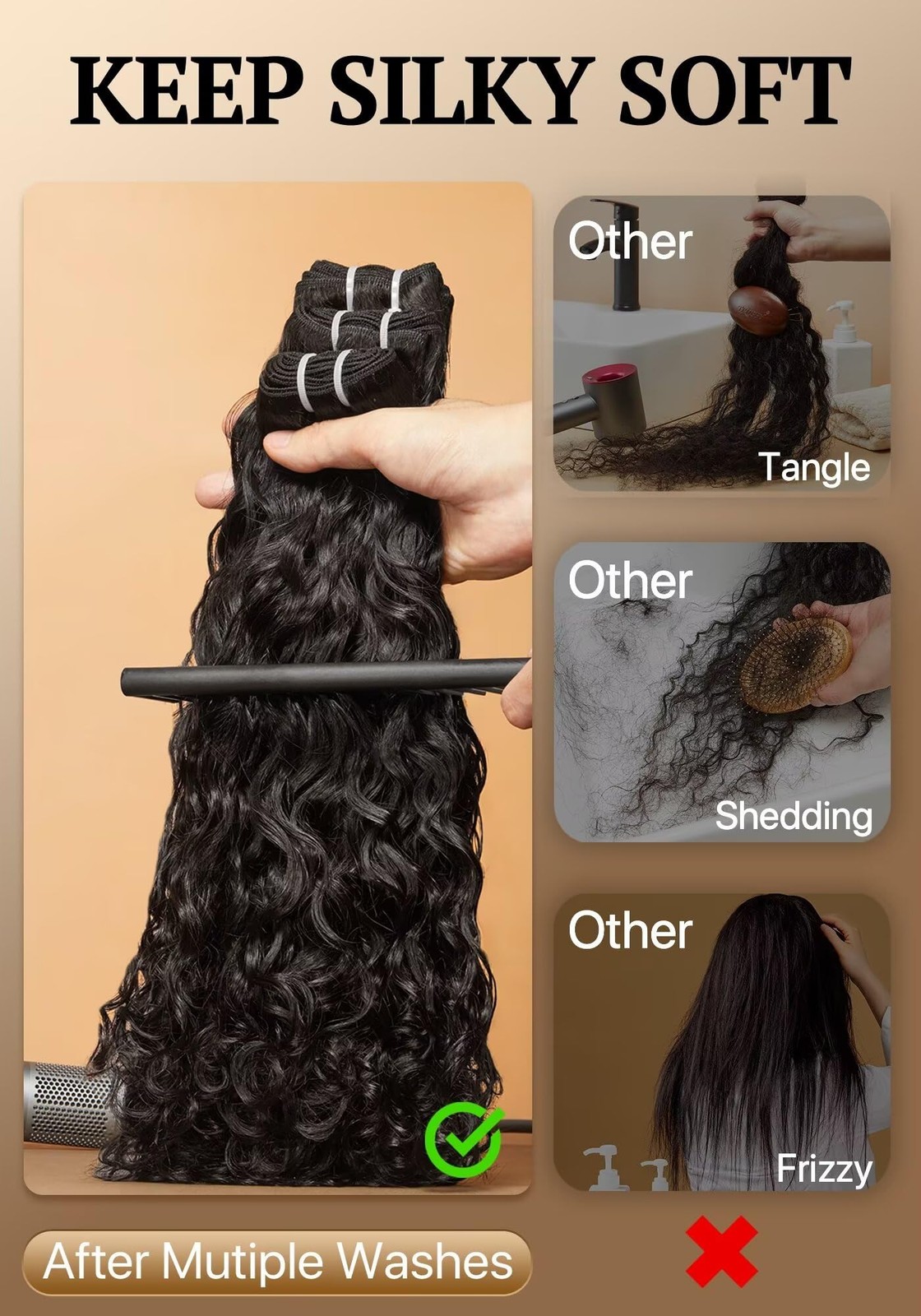Triippy Water Wave Bundles Human Haircurly Single Bundle By 100 Raw Cambodian