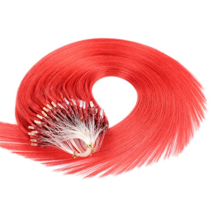 Micro Ring Loop Hair Extensions Silicone Micro Beads Micro Link Real Human Hair