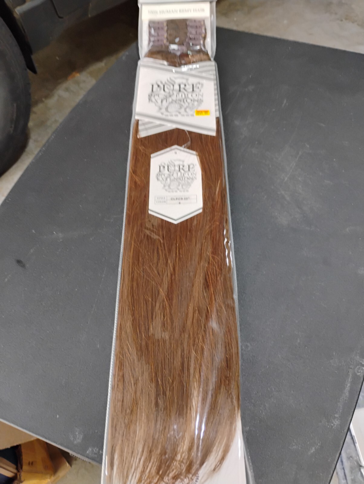 Pure Clip On Extensions – European 100% Human Remy Hair – 22″ – Color 4 (9 PCS)