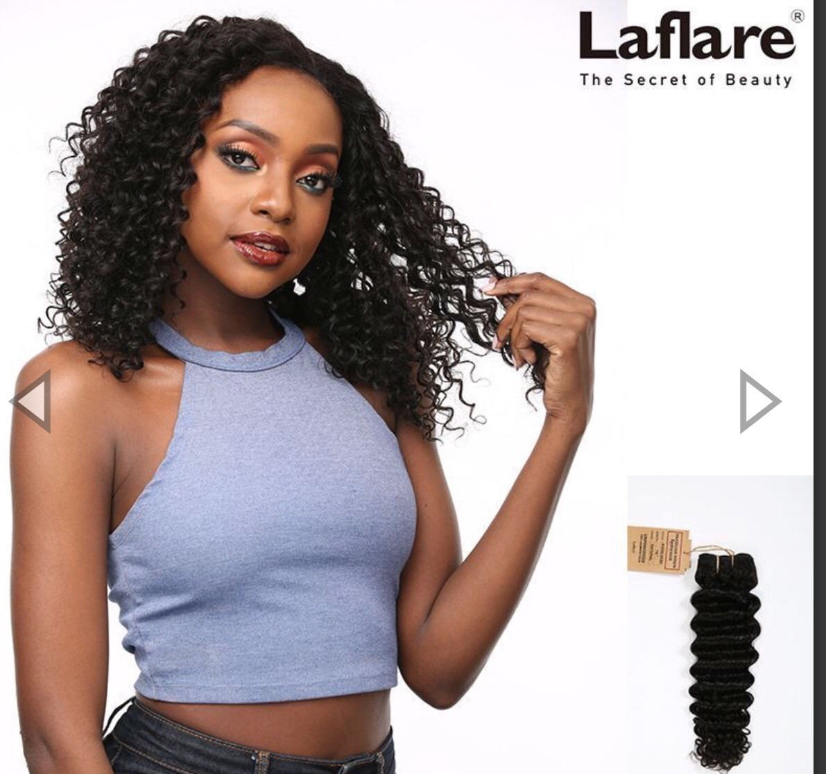 LAFLARE Brazilian VIRGIN REMY 100%_Human_HAIR_UNPROCESSED_NEW_DEEP_14″_#NATURAL