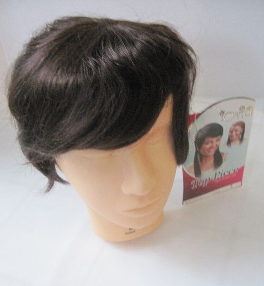 Unisex Hairpiece Dark Brown Human Hair Topper Women Thinning Hair & Male Toupee
